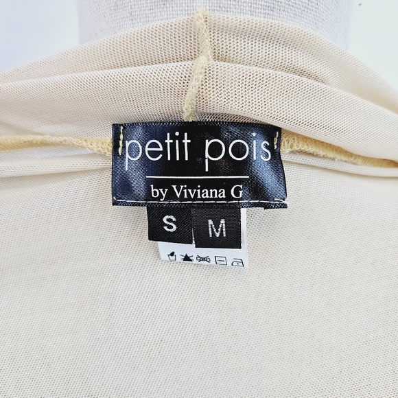 NWT Petit Pois by Viviana G Sheer Palm Tree Print Cardigan size Small/Medium - Picture 10 of 10